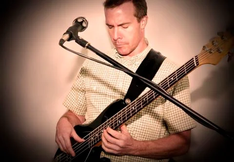 Bass strings Stock Photos