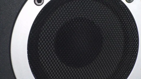 Bass Test Close Up Of A Studio Speaker Stock Footage 36035923