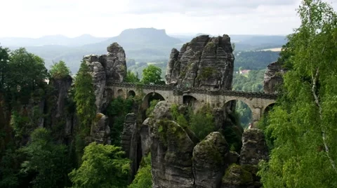 Bastei Bridge Stock Footage 60446632