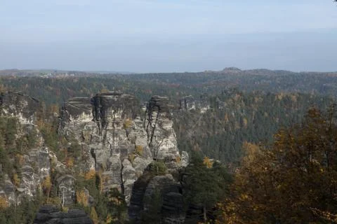 Bastei rocks Stock Photos