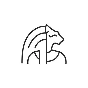 Bastet Goddess Icon Stock Illustration