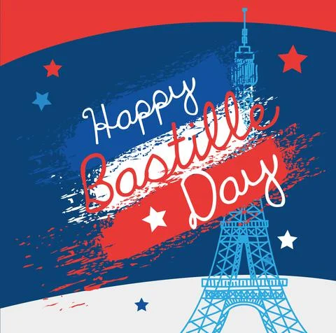 Bastille day card Stock Illustration