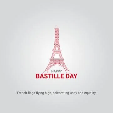 Bastille Day Creative Ads. Happy Bastille Day. 14 July. vector 3d illustratio Stock Illustration