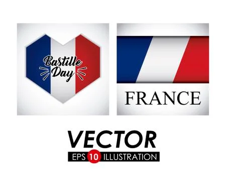 Bastille day design Stock Illustration