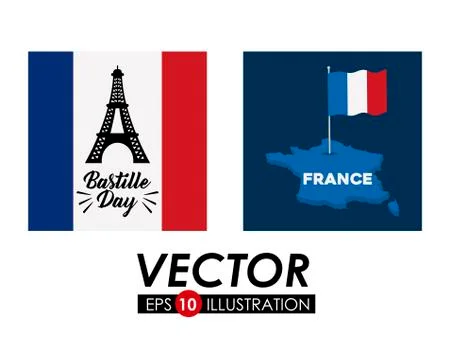 Bastille day design イラスト素材