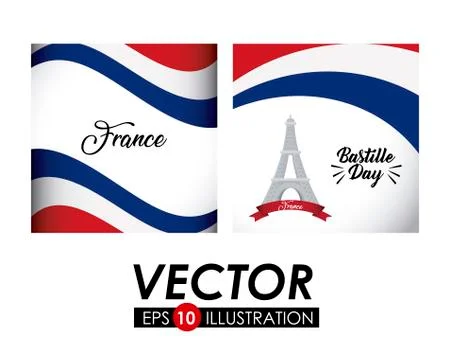 Bastille day design Stock Illustration