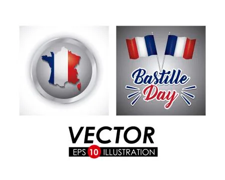 Bastille day design Stockillustratie