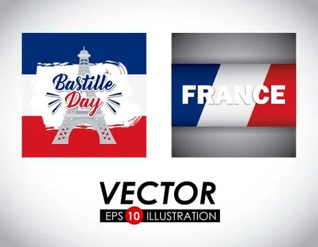Bastille day design Stock Illustration