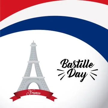 Bastille day design Stock Illustration