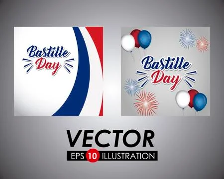 Bastille day design 스톡 일러스트
