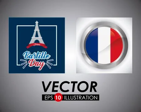Bastille day design Illustrazione stock