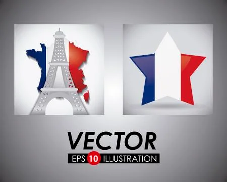 Bastille day design Illustrazione stock