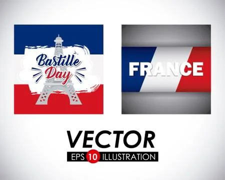 Bastille day design 스톡 일러스트