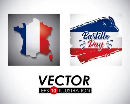 Bastille day design 스톡 일러스트