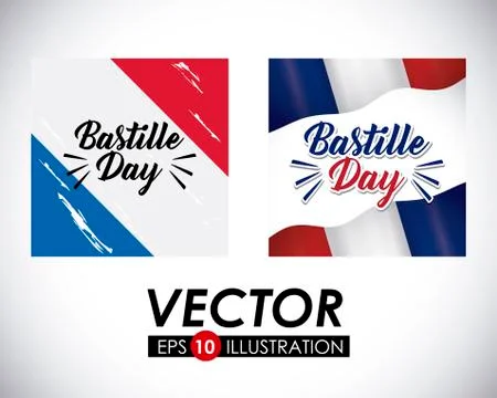 Bastille day design Illustrazione stock