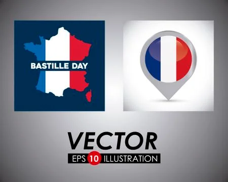 Bastille day design Stock Illustration