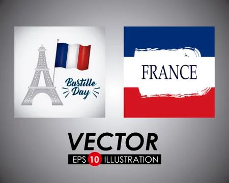 Bastille day design Stockillustratie