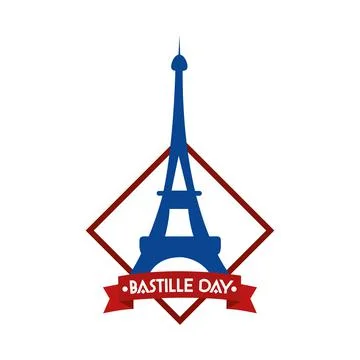Bastille day eiffel tower Illustrazione stock