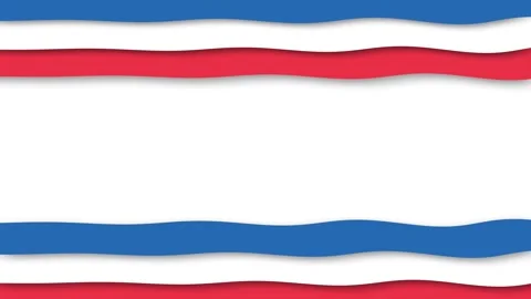 Bastille Day Festive Red White Blue Wavy Stripes Background. Stock Footage 340055654