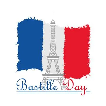 Bastille day flag Stock Illustration