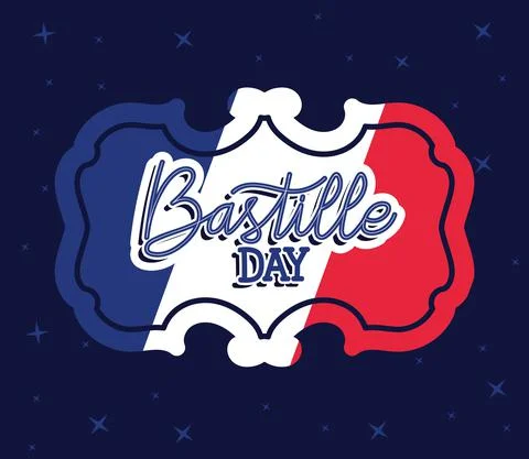Bastille day phrase イラスト素材