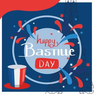 Bastille day poster イラスト素材