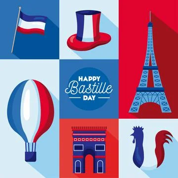 Bastille day poster イラスト素材