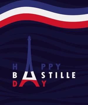 Bastille day poster 스톡 일러스트