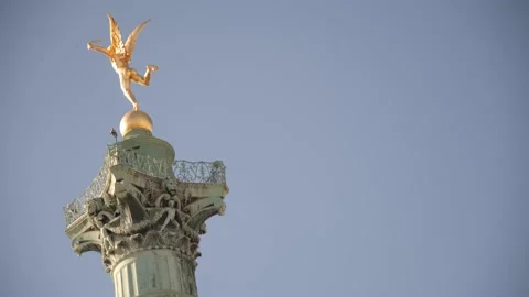 Bastille obelisk Stock Footage 138900619