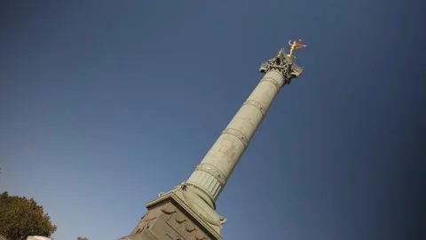 Bastille obelisk Stock Footage 138900636