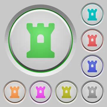 Bastion push buttons Stock Illustration