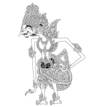 Basudewa Wayang Kulit Stock Illustration