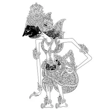 Basuketi Wayang Kulit Stock Illustration