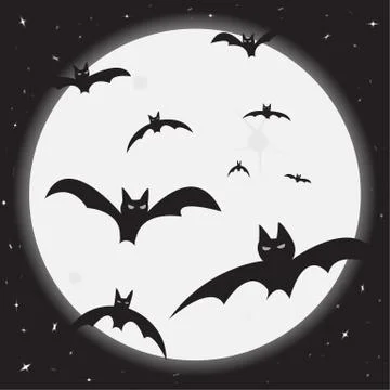 Bat Attack Stock Illustration