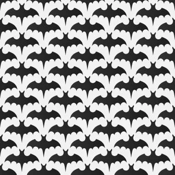 Bat background Halloween seamless pattern Stock Illustration