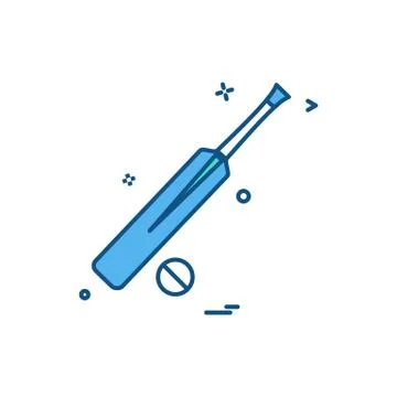 Bat ball cricket icon vector design Stock Illustration