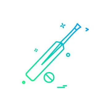 Bat ball cricket icon vector design Stock Illustration