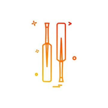 Bat bats cricket icon vector design Illustrazione stock