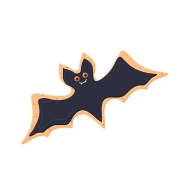 Bat biscuits vector illustration Halloween vector illustration Stock Illustration