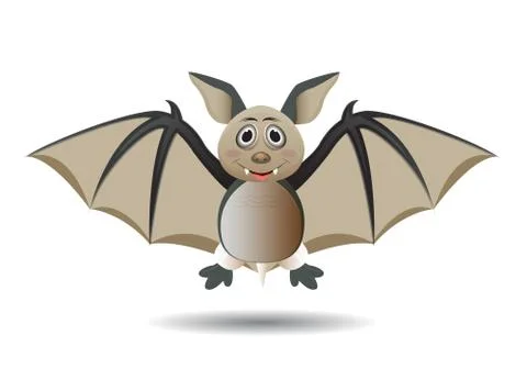 Bat cartoon character Stock Illustration