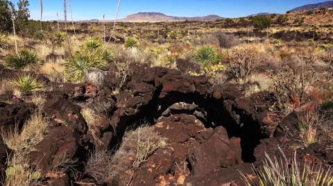 Bat Cave at Valley of Fires Recreation Area in New Mexico 스톡 동영상 61855741