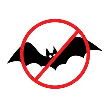 Bat in circle ad Stock Illustration