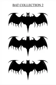 Bat Collection  Stock Illustration