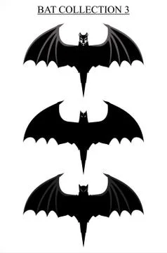 Bat Collection  Stock Illustration