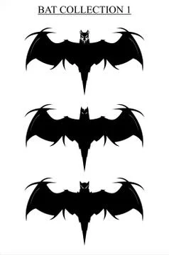 Bat Collection  Stock Illustration