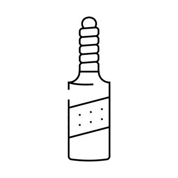 Bat cricket accessory line icon vector illustration Stock Illustration