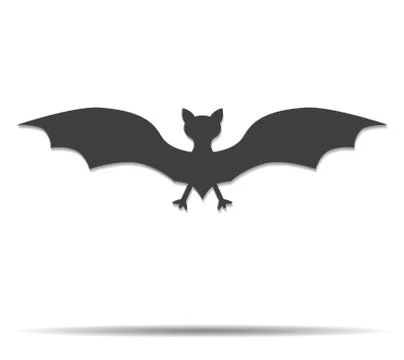 Bat double shadow icon vector イラスト素材