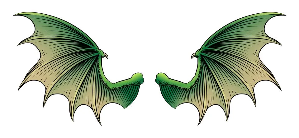 Bat Dragon Devil Demon Vampire Wings Illustration Stock Illustration