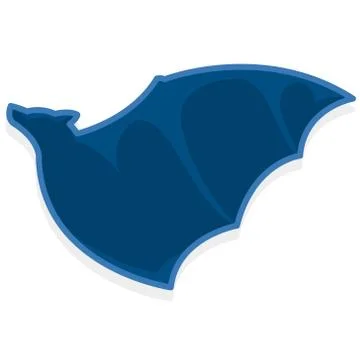 Bat flat design logo Stock Illustration