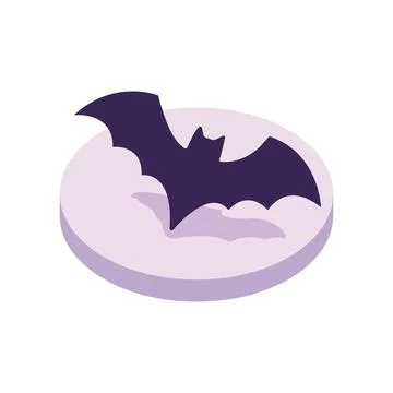 Bat Flying Isometric Vector Illustration Stock Illustration